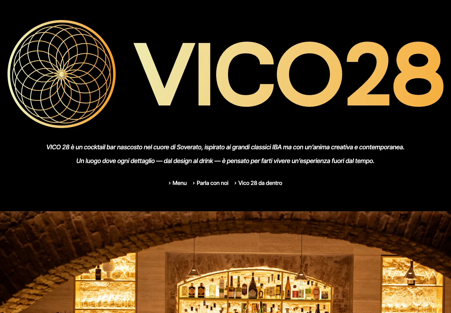Schermata del sito Vico 28